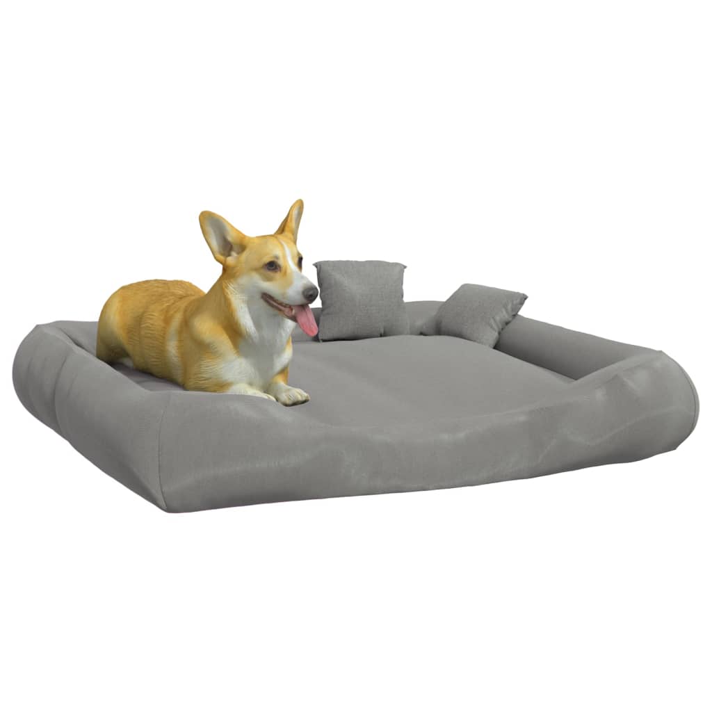 Łóżko dla psów vidaxl z poduszkami 115x100x20 cm Oxford Fabric Grey