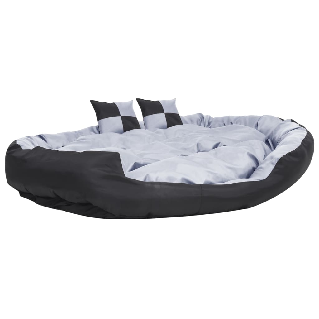 Vidaxl Hond Këssen reversibel a wäschen 150x12025 cm a schwaarz