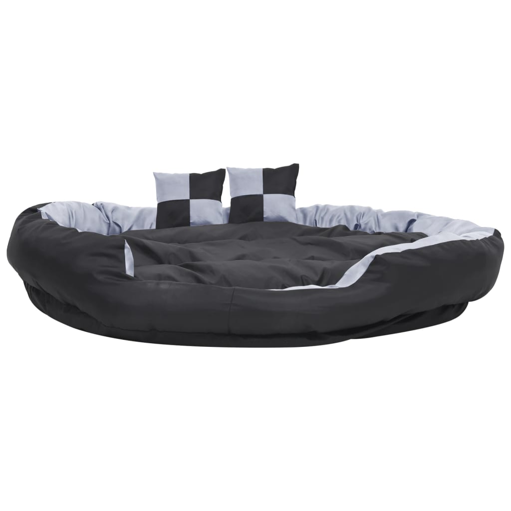Vidaxl Hond Këssen reversibel a wäschen 150x12025 cm a schwaarz