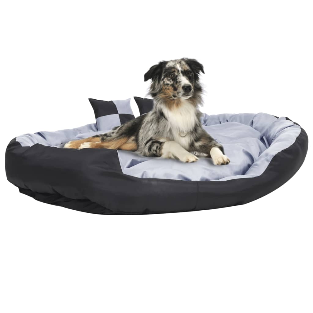 Vidaxl Hond Këssen reversibel a wäschen 150x12025 cm a schwaarz