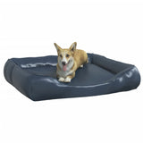 Vidaxl Hond Basket 105x80x25 cm kënschtlech Lieder donkel blo