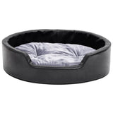 Vidaxl Dog Basket 69x59x19 cm plys og kunstig læder sort og grå