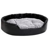 Vidaxl Dog Basket 90x79x20 cm plys og kunstig læder sort og grå