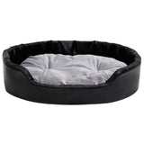 Vidaxl Dog Basket 90x79x20 cm plys og kunstig læder sort og grå