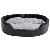 Vidaxl Dog Basket 99x89x21 cm plys og kunstig læder sort og grå