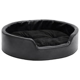 Vidaxl dog basket 69x59x19 cm Plush and artificial leather black