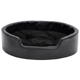 Vidaxl dog basket 69x59x19 cm Plush and artificial leather black