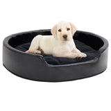 Vidaxl Canasta para perros 79x70x19 Cm peluche y cuero artificial negro