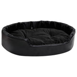 Vidaxl hundekurv 90x79x20 cm plysj og kunstig skinn svart