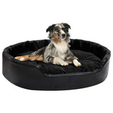 Vidaxl hundekurv 90x79x20 cm plysj og kunstig skinn svart
