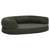 Vidaxl psí postel ergonomická prádlo vypadat 90x64 cm Fleece Dark Grey