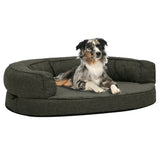 Vidaxl psí postel ergonomická prádlo vypadat 90x64 cm Fleece Dark Grey