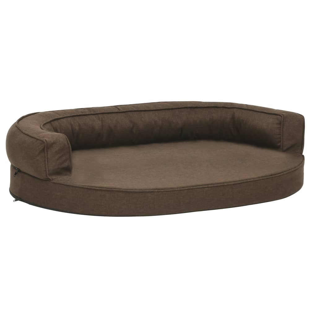 Ergonomiczne lniane łóżko Vidaxl 75x53 cm brązowe