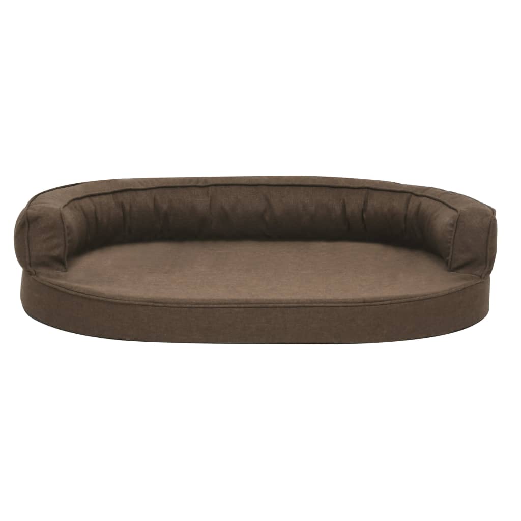 Ergonomiczne lniane łóżko Vidaxl 75x53 cm brązowe