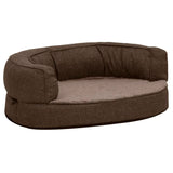 Vidaxl psí postel ergonomická prádlo-pohled 60x42 cm Fleece Brown