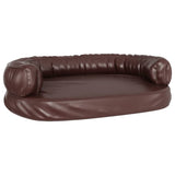 Vidaxl Hond Kuerf mat ergonomesche Schaum 75x53 cm kënschtlech Liederbrong