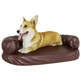 Vidaxl Hond Kuerf mat ergonomesche Schaum 75x53 cm kënschtlech Liederbrong