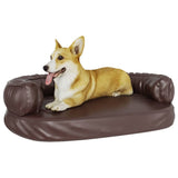 Cestino per cani Vidaxl con schiuma ergonomica 88x65 cm in pelle artificiale marrone