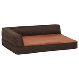 Vidaxl psí postel ergonomická prádlo-pohled 60x42 cm Fleece Brown