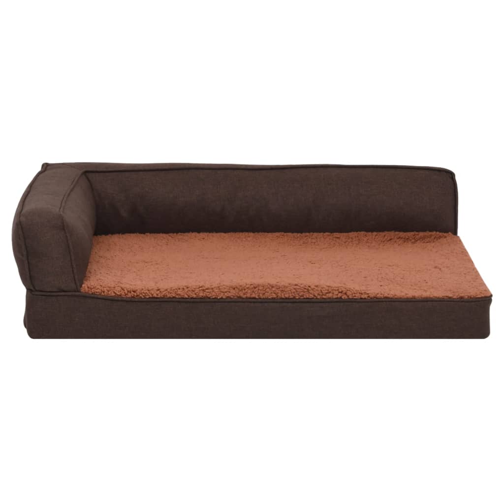 Vidaxl psí postel ergonomická prádlo-pohled 60x42 cm Fleece Brown