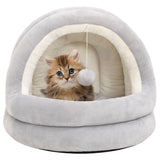 Cesta de gatos vidaxl 40x40x35 cm cinza e creme -colorido