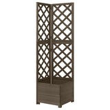 VidaXL Latwerkplantenbak Corner model 40x40x150 cm pure wood gray