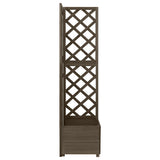 VidaXL Latwerkplantenbak Corner model 40x40x150 cm pure wood gray