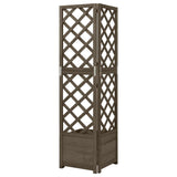 VidaXL Latwerkplantenbak Corner model 40x40x150 cm pure wood gray