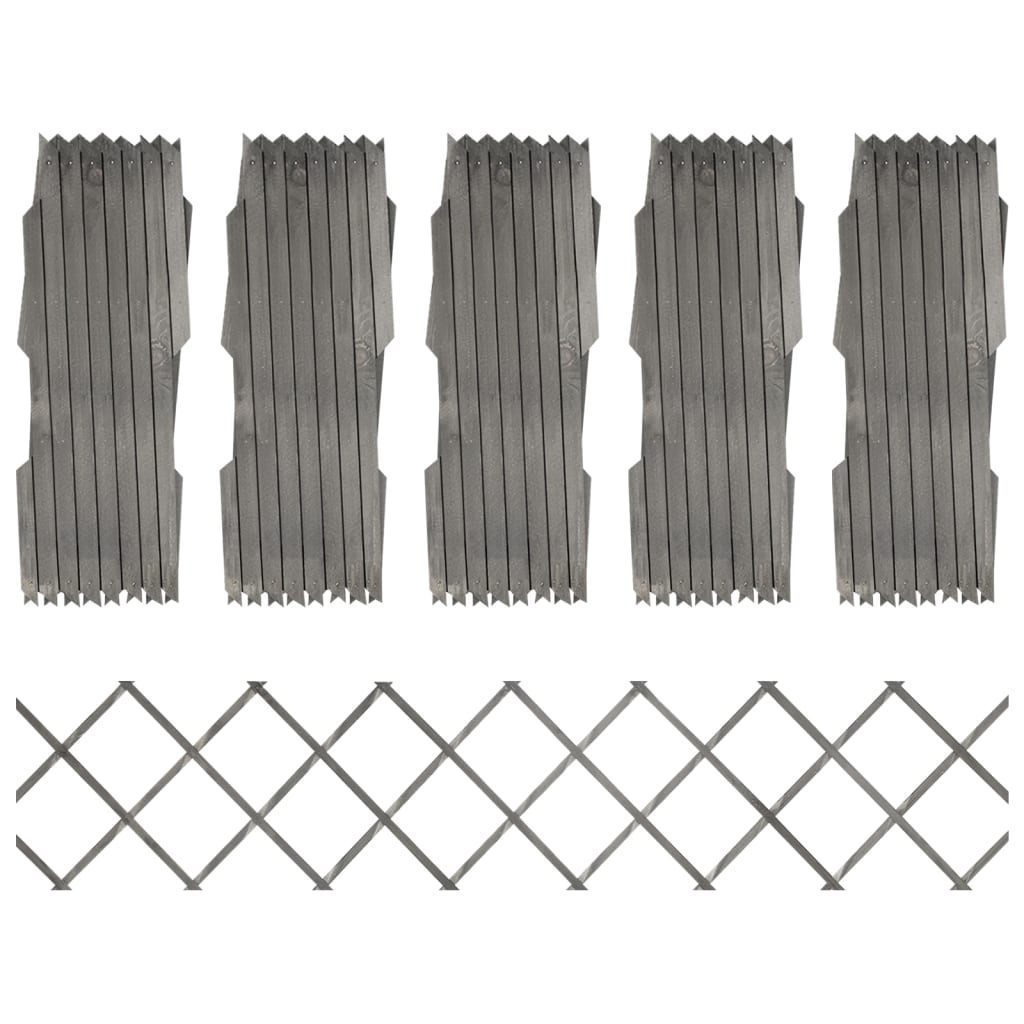 Vidaxl Garden slat works 5 st 180x30 cm Solid pine Gray