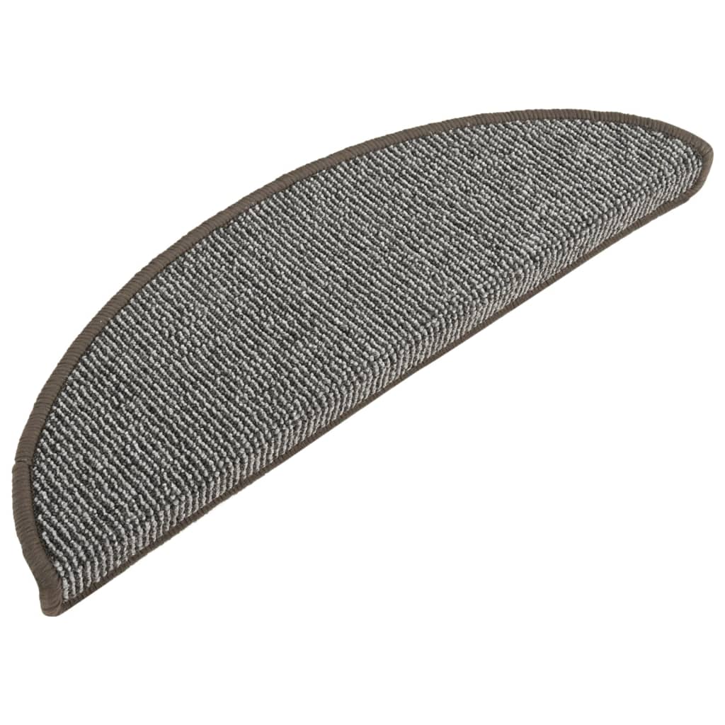 Esteras de escalera de Vidaxl 15 st 56x17x3 cm semi -lunes