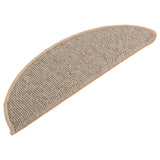 Vidaxl Trair Mats 15 St 56x17x3 cm brun semi -rounds