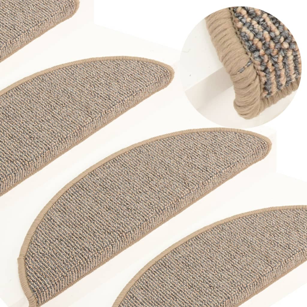 Vidaxl Trair Mats 15 St 56x17x3 cm brun semi -rounds
