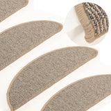 Vidaxl Trair Mats 15 St 56x17x3 cm brun semi -rounds