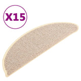 Vidaxl Stair Mats 15 ST 56X17X3 CM bílá a hnědá hemisféra