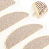 Vidaxl Stair Mats 15 ST 56X17X3 CM bílá a hnědá hemisféra