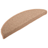Vidaxl Schodišťové rohože 15 st 65x21x4 cm světle hnědá