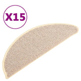Vidaxl tappetini per scale 15 St 65x21x4 cm bianco e marrone