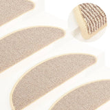 Vidaxl tappetini per scale 15 St 65x21x4 cm bianco e marrone
