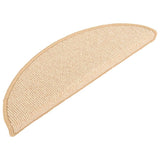 Vidaxl stair mats 15 st 65x21x4 cm cream -colored