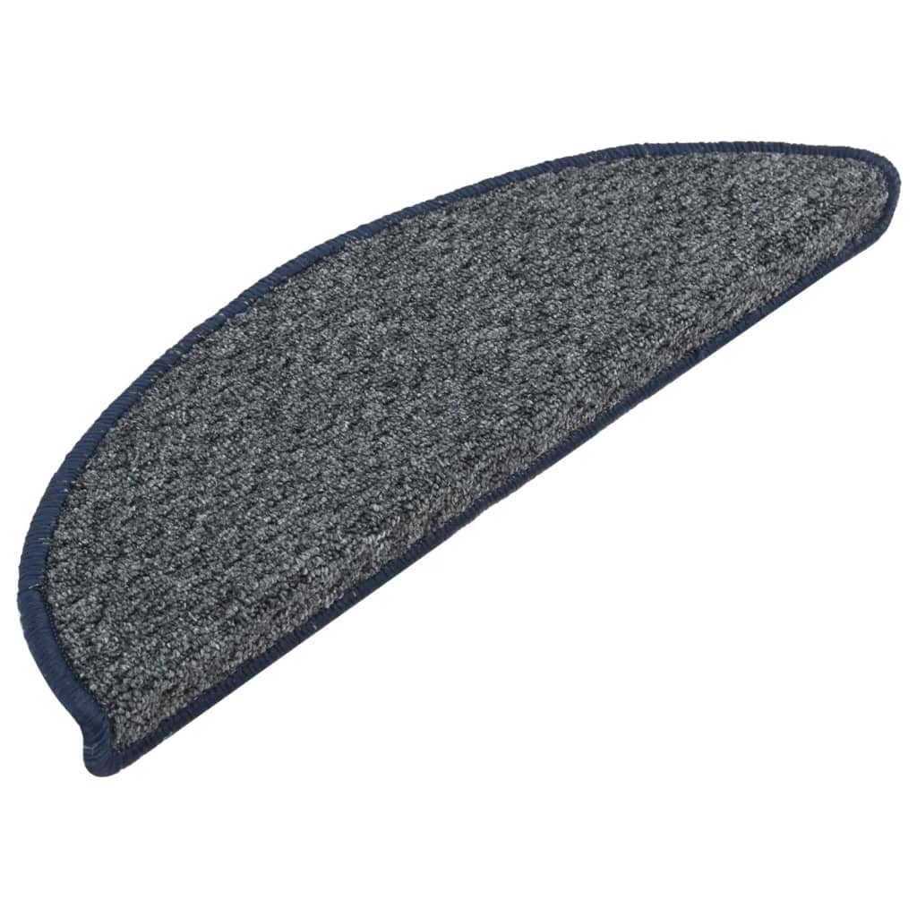 Podstavki za stopnice Vidaxl 15 St 56x17x3 cm temno modra