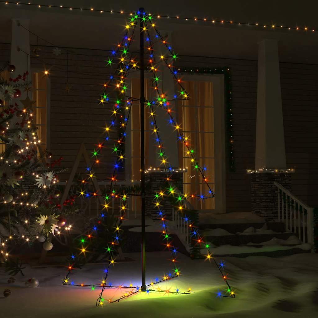 Vidaxl Kegelkerstboom 200 diod LED wewnątrz i na zewnątrz 98x150 cm