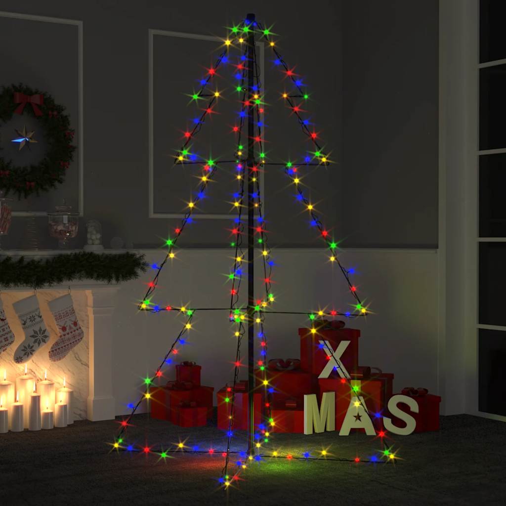 Vidaxl Kegelkerstboom 200 diod LED wewnątrz i na zewnątrz 98x150 cm