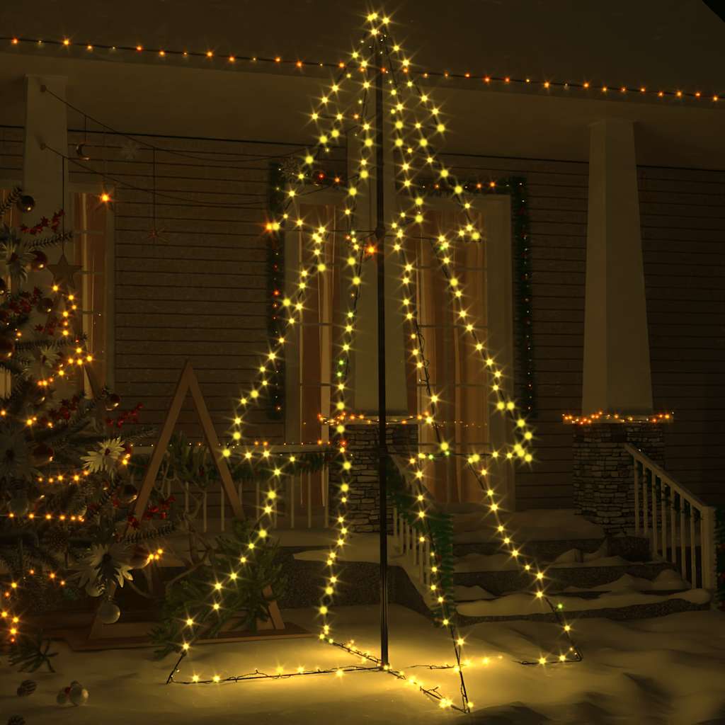 Vidaxl Kegelkerstboom 240 LEDs inside and outside 118x150 cm