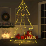 Vidaxl Kegelkerstboom 240 LEDs inside and outside 118x150 cm
