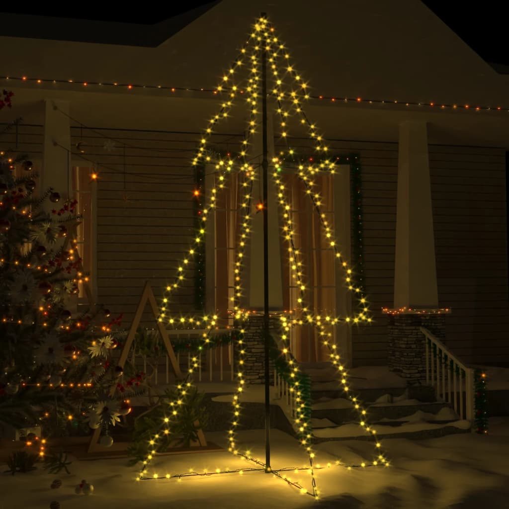 Vidaxl Kegelkirstboom 300 LEDs bannen an ausserhalb 120X220 cm