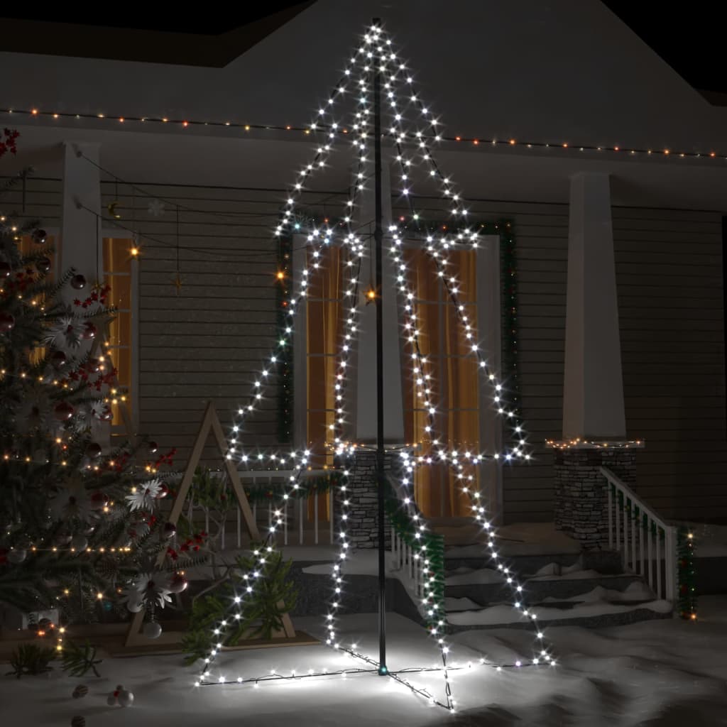 Vidaxl Kegelkerstboom 300 LEDs inside and outside 120x220 cm