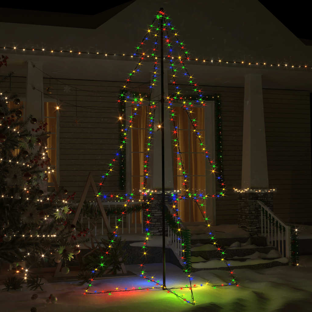 Vidaxl Kegelkirstboom 300 LEDs bannen an ausserhalb 120X220 cm