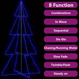Vidaxl Kegelkerstboom 360 LEDs inside and outside 143x250 cm