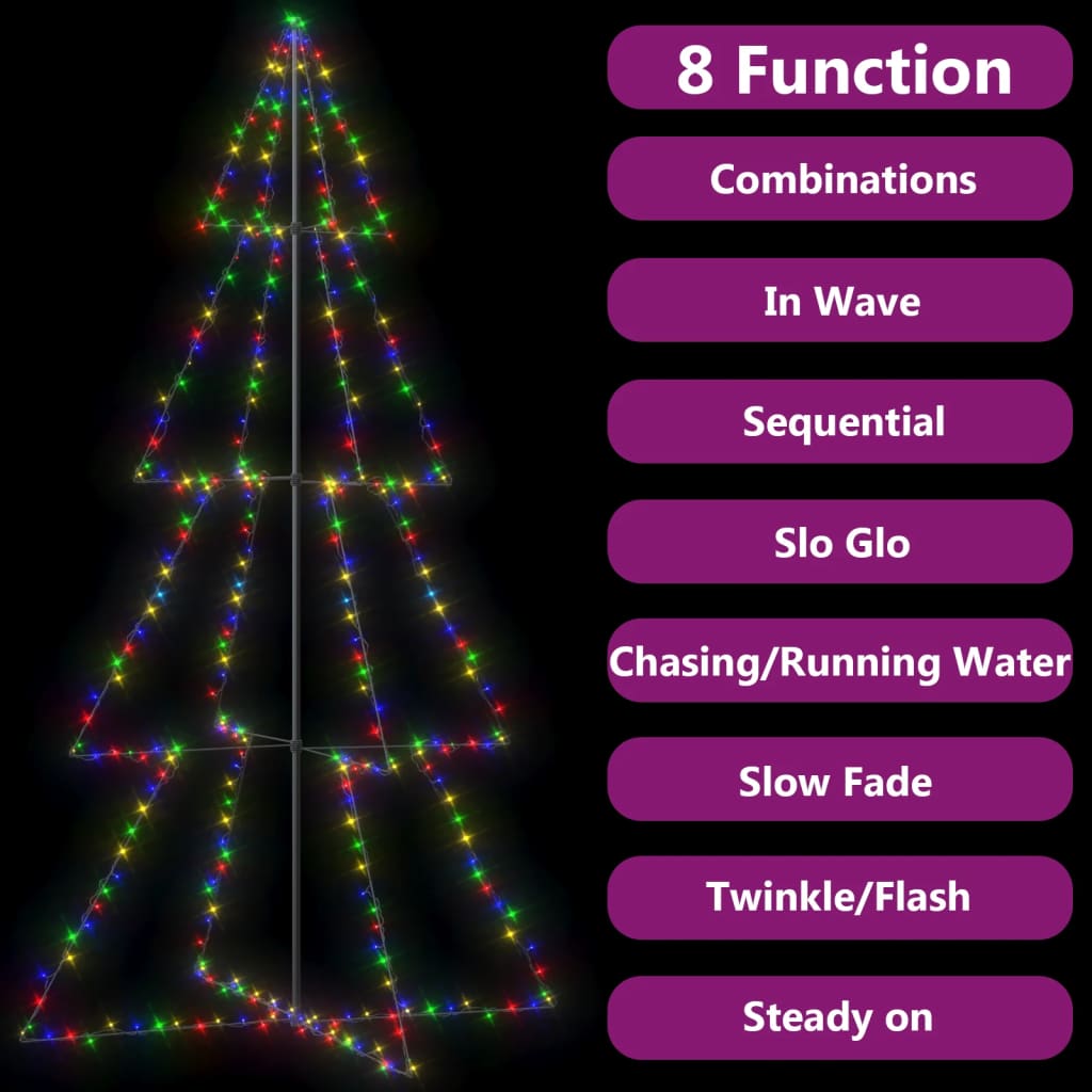 Vidaxl Kegelkerstboom 360 LEDs inside and outside 143x250 cm