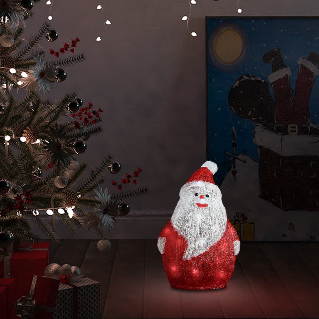 Vidaxl Christmas Figur Santa LED wewnątrz i na zewnątrz 28 cm akryl
